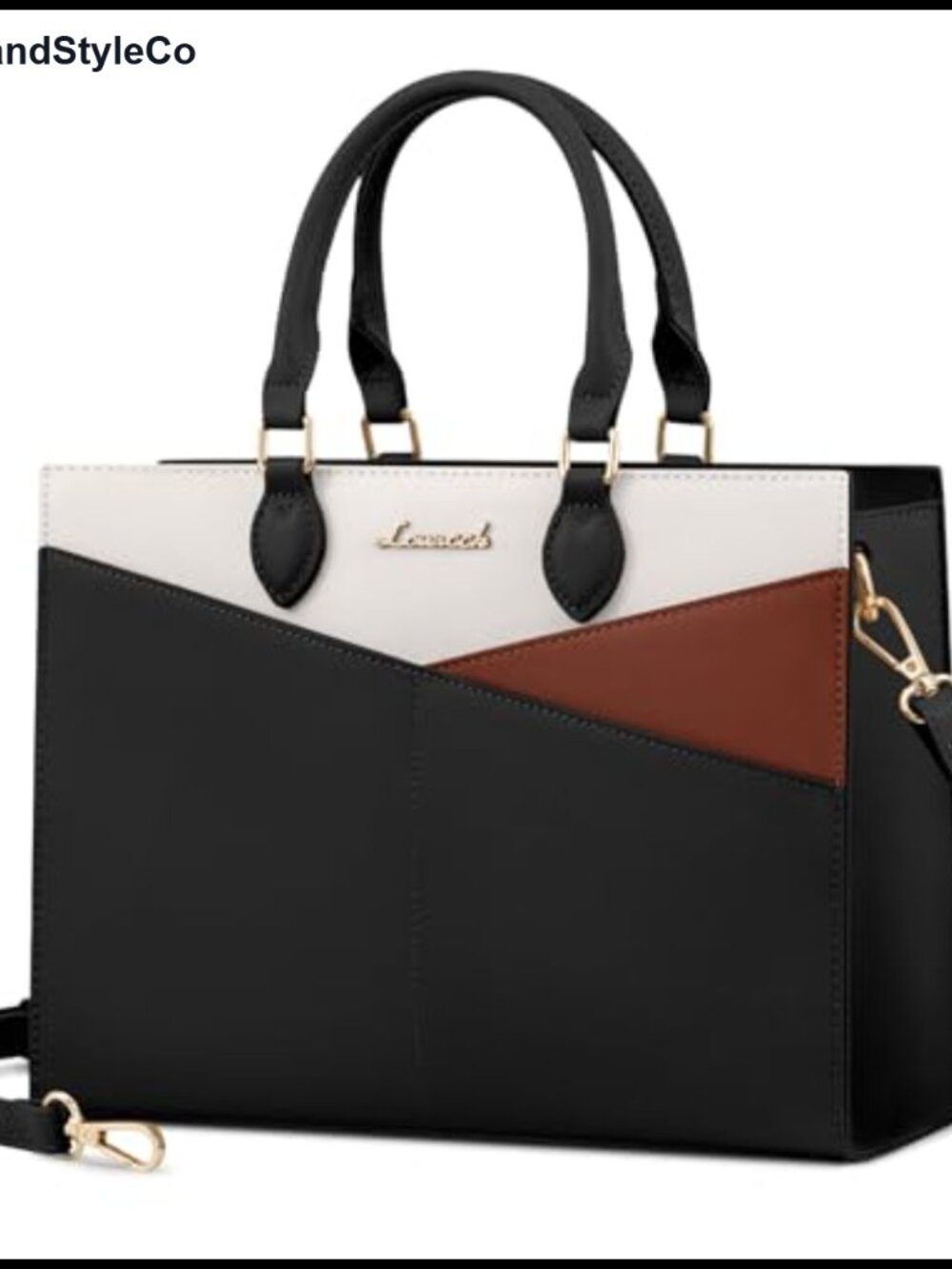 PU Leather Satchel Tote Shoulder Crossbody Bag with Zipper